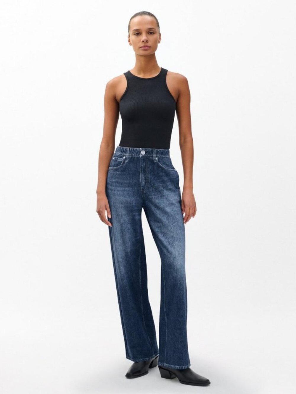 rag & bone Miramar Wide Leg Pant Petra Sweatpant Jeans, 24